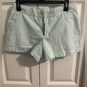 Lauren James mint green seersucker shorts